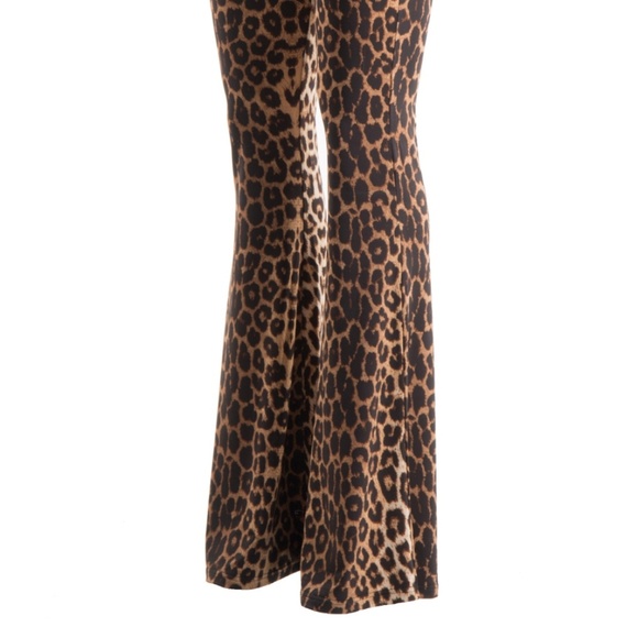 LEOPARD PRINT BELL BOTTOM PANTS - Picture 3 of 8